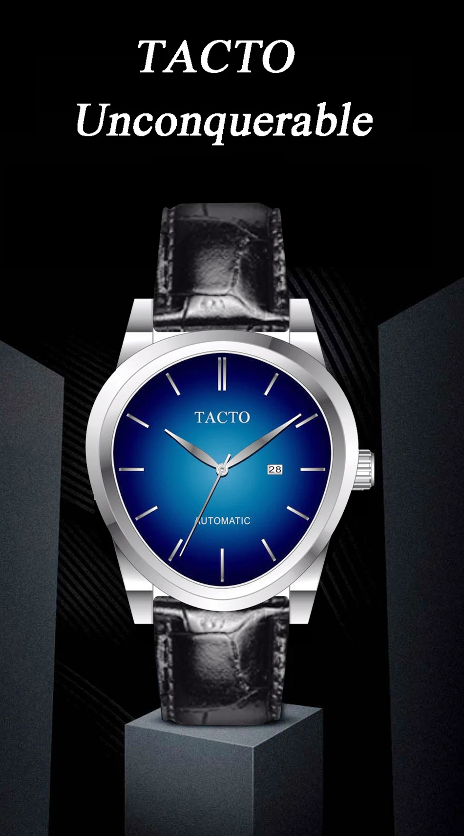 TACTO limited Edition Miyota автоматические механические часы из нержавеющей стали модные мужские часы Relogio Masculino 30 м водонепроницаемые