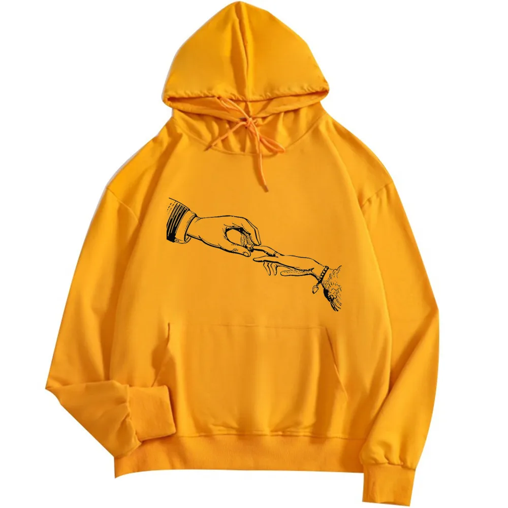 

Cotton hooded sweatshirt long sleeve round neck cartoon graphic print pocket hooded shirt men and women wild hooded clothes