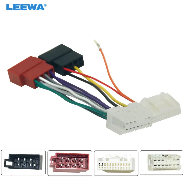 LEEWA 자동차 CD 라디오 ISO 배선 하네스 어댑터, 르노 로간 산데로 더스터 캡처 헤드 유닛 케이블  CA6125