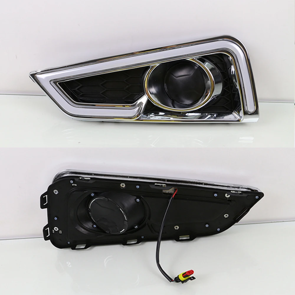 Only DRL Автомобильный мигающий 1 комплект для Honda City DRL Дневной ходовой светильник DRL с поворотным сигналом противотуманная лампа реле Дневной светильник для стайлинга автомобилей - Цвет: Only DRL