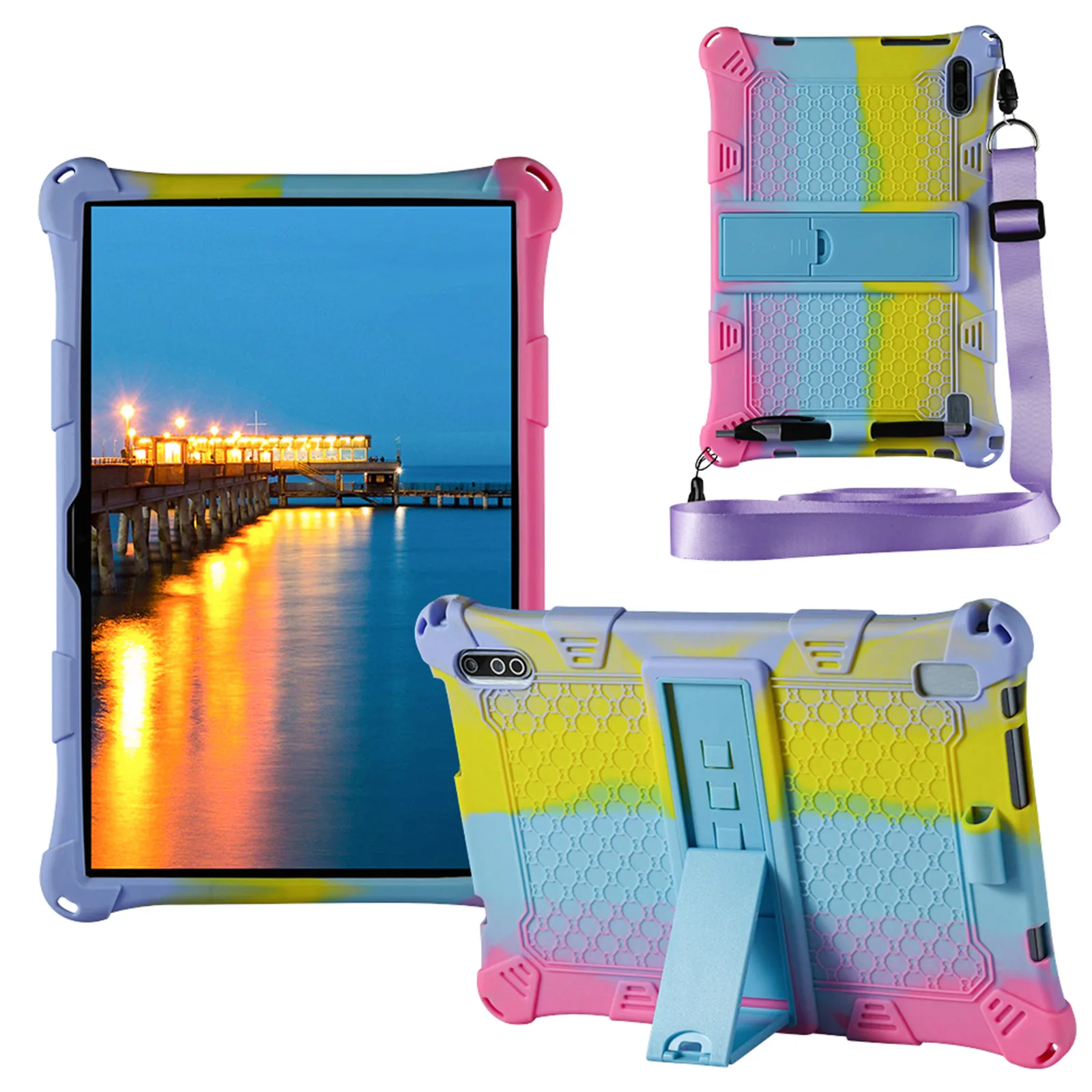 Case for VASTKING KingPad K10 / Z10 10 inch Tablet , Soft Silicone Stand Cover for KingPad K10 Pro / MARVUE Pad M10 10.1 inch