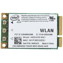 Новая беспроводная карта Wi-Fi 4965AGN MM1 для Dell Latitude D520 D530 D630 D820
