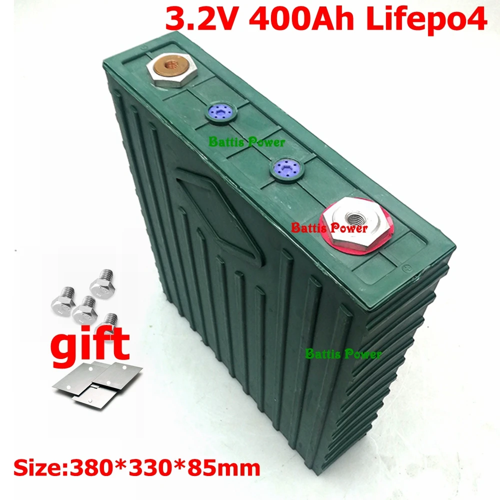 4pcs Lifepo4 3.2V 400AH lithium battery real capacity 12V 24v 48v 800AH DIY caravan energy storage solar Inverter backup power