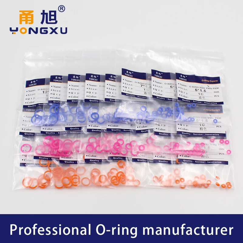 50PCS/Lot Colorful Silicon Rubber O-Ring Silicone/VMQ Thickness CS1.5mm OD5/6/7/8/9/10/11/12*1.5mm Seal Rubber Gasket Ring.-.