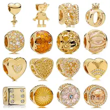 PDB ZZ 03 Серебро 925 ювелирные изделия 1:1 золото величество Корона сердце замок радиальный день матери сердце оригинальные ювелирные изделия