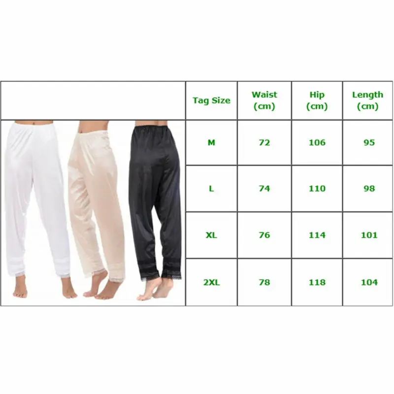 Goocheer Women Satin Pyjamas Bottoms Sleep Trousers Loose Casual Pajamas Nightwear Lounge Pants Sleepwear Homewear Sleep Bottoms
