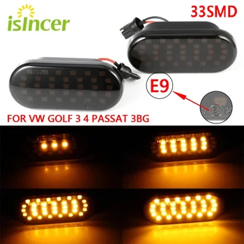 

2020 NEW 33SMD Led Dynamic Side Marker Flashing Light For VW Golf 3 4 MK3 MK4 Passat 3BG Polo 6N 9N Bora Vento Amber Smoke Light
