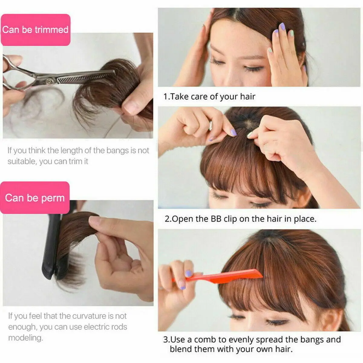 Наращивание волос тонкий воздух аккуратный Wispy челка новейшая мода настоящие человеческие волосы клип в бахроме передних волос мини женщин челка