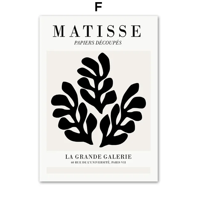 Abstract Matisse Paper Cut Coral Birds Leaves Nordic Poster Nude Wall Art Print Canvas Painting Decor Pictures For Living Room F