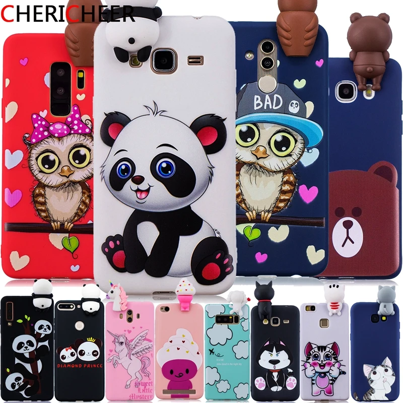 For Samsung J3 2016 Case 3D Toys Panda Cat Cartoon Silicone J310 J320f Cover |