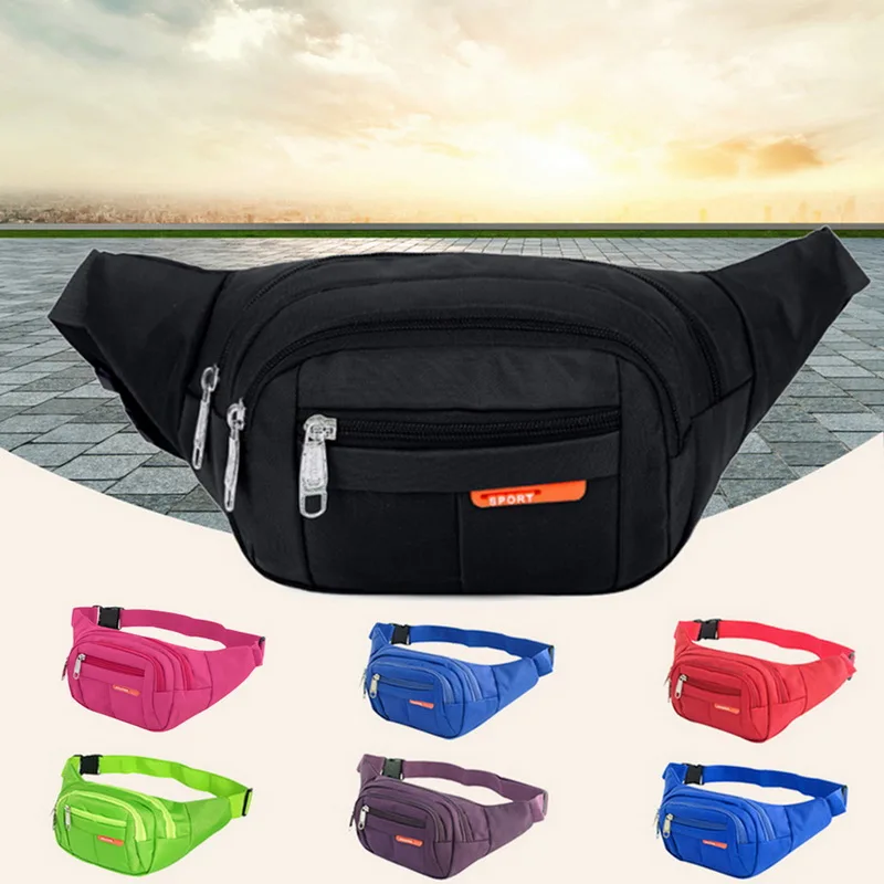 Riñonera de viaje para hombre y mujer, bolsas de cadera, para el vientre, para teléfono y monedas