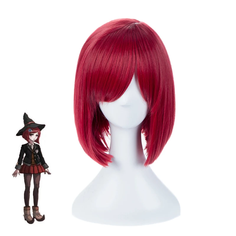

Danganronpa V3 Killing Harmony Yumeno Himiko Cosplay Wig Red Wine Synthetic Hair Anime Akagami No Shirayuki-hime Costume Wigs