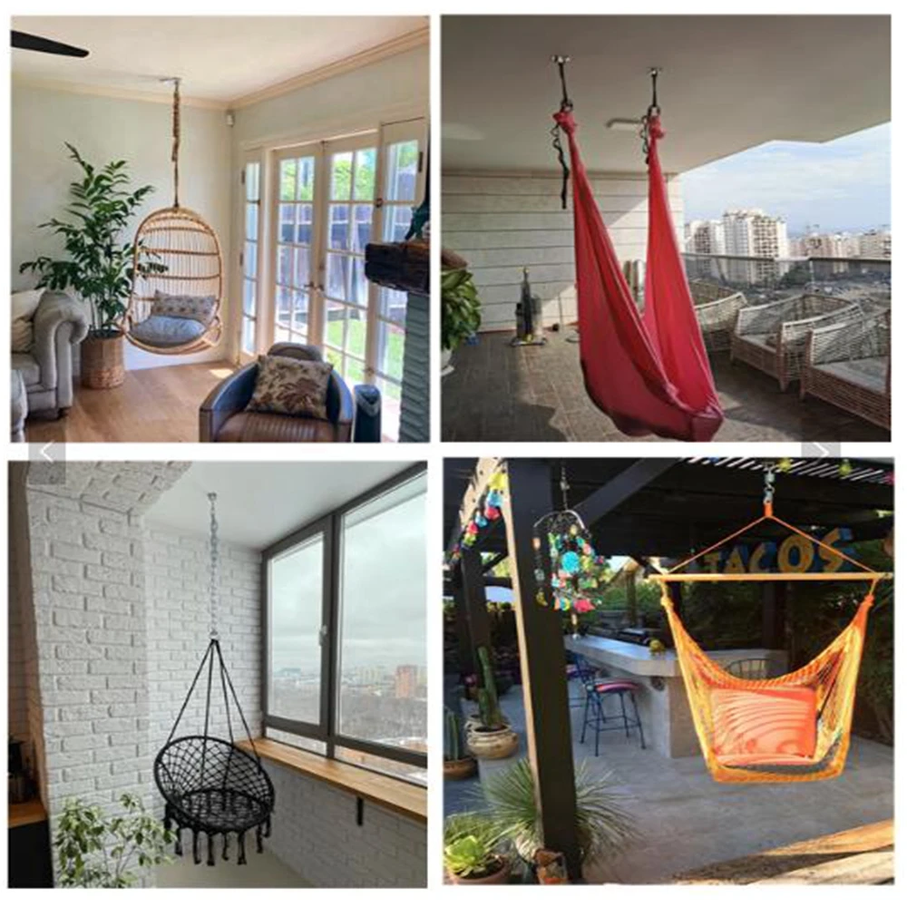 Stainless Steel Hammock Mount Ceiling Suspension Plates Hook Anchor Hanger Bracket For Gym Aerial Yoga Sex Swing Hanging Kit