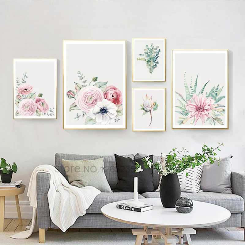 

Nordic Poster Succulent Plants Posters And Prints Cactus Flower Wall Art Canvas Painting Wall Pictures For Living Room Decor