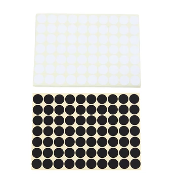 

2 Set 19Mm Circles Round Code Stickers Self Adhesive Sticky Labels Black & White