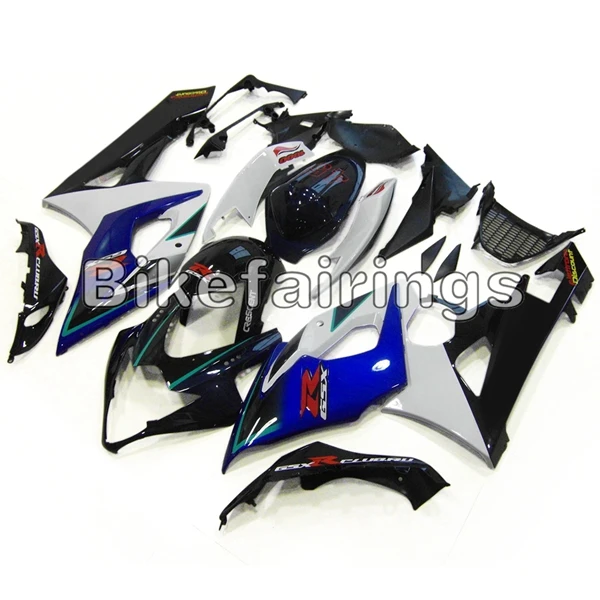 Глянцевый синий белый черный Cowlings для Suzuki 2005 2006 05 06 Обтекатели корпуса кузова Чехлы комплект пластиковых панелей оболочки велосипеда GSXR1000 - Цвет: As Picture Shown