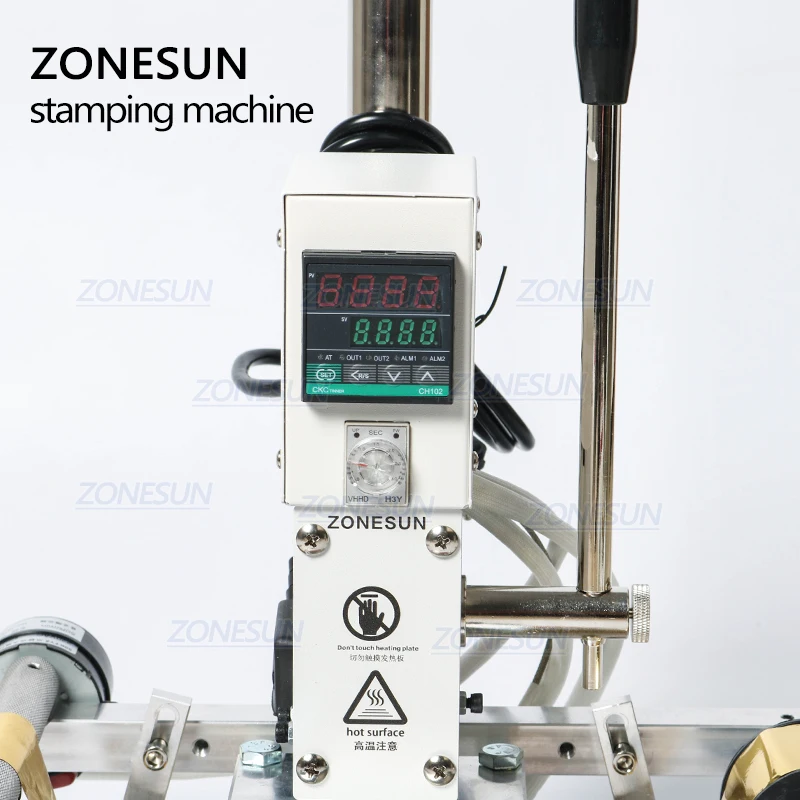 ZONESUN цифровой автоматический кожаный рельефный инструмент ручной тиснения 300 Вт