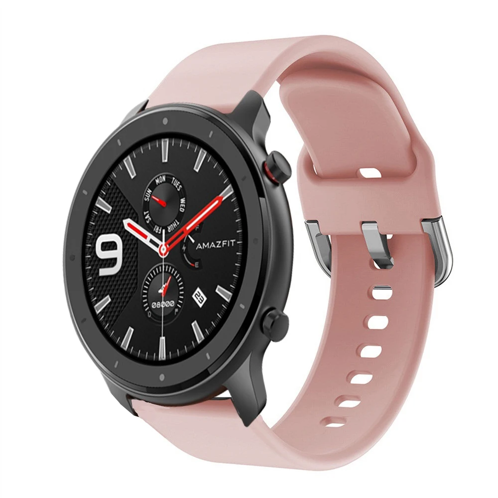 Спортивный силиконовый ремешок для XiaoMi HuaMi Amazfit GTR 47 мм 42 наручный ремни GTS 22 20