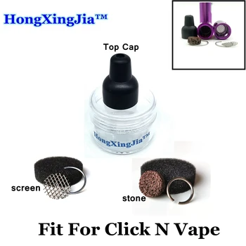

Stone/Smoking Metal filter Screen/Black Drip Tip For Pipe Click N Vape Smoking Sneak A Vape Filter E Cigarette Vaporizer 2/1set