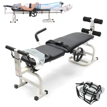 

Multifunction Therapy Massage Bed Table Cervical And Lumbar Neck Waist Traction Folding Bed Stretching Device Ease Back Pain