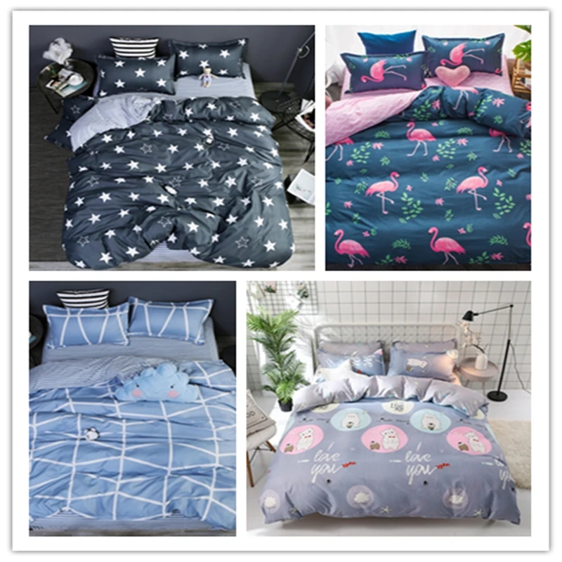 

Classic Bedding Set Luxury Bed Sheet Quilt Cover Pillowcase Family Set Comfortable Breathable Bed Linen Queen King Super King