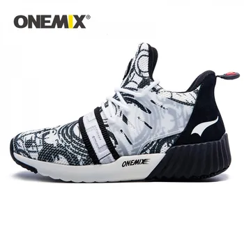 

ONEMIX Men Running Shoes Breathable High Top Sport Sneakers Unisex Athletic Boots Winter Outdoor Walking Shoes Plus Size 36-45