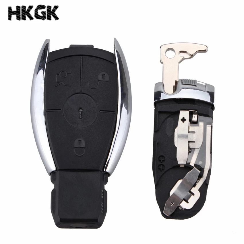 Key Shell 3 button Smart Key Case Shell With Battery Clamp Holder For Mercedes Benz W211 A C E G S R SL ML GML CL GL CLS CLA CLK SLK GLK