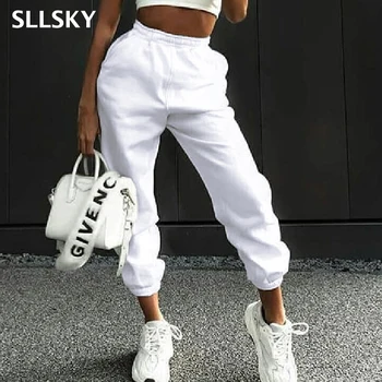 

SLLSKY Harajuku Joggers Wide Leg SweatPants Women Trousers Plus Size High Waist Pants Streetwear Korean Casual Pant Femme Fall