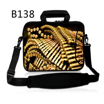 

Bullets 13 14 15 17 Inch Computer Laptop Bag Soft Notebook Tablet Bags Case Messenger Shoulder Unisex Men Women Durable