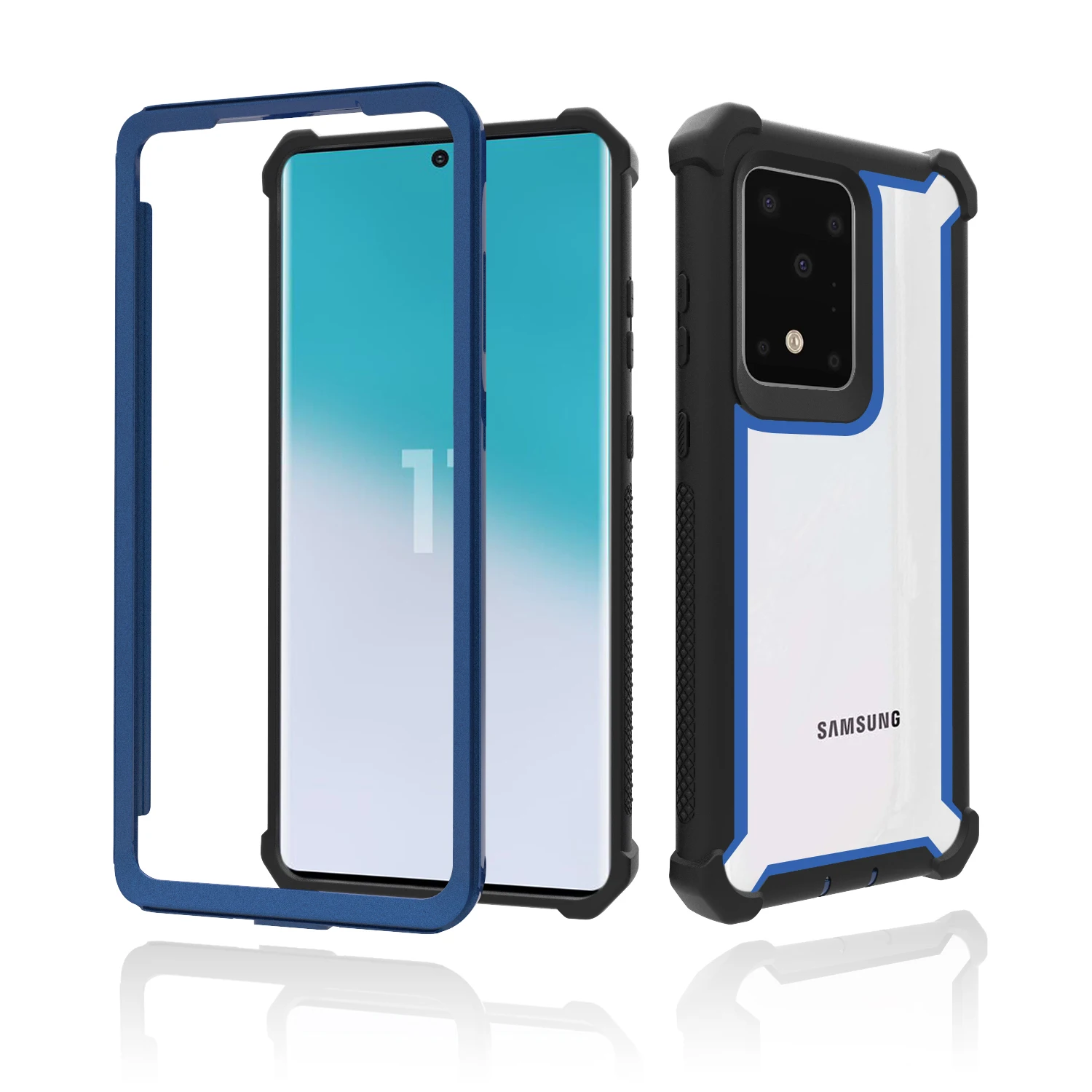 

Luxury Armor For Samsung Galaxy S20 S20 Plus Case Transparency Four Corner Anti Fall Mobile Phone Accessories Protective Cover