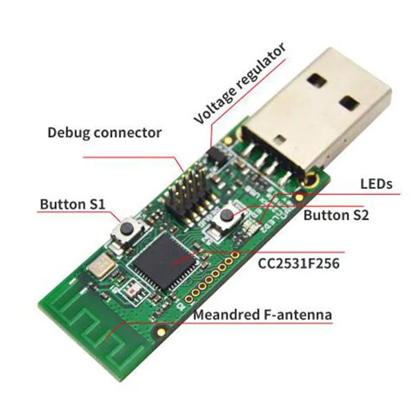 CC2531 CC2540 Sniffer Protocol Analyzer Module Bluetooth 4.0 with USB Dongle OUJ99
