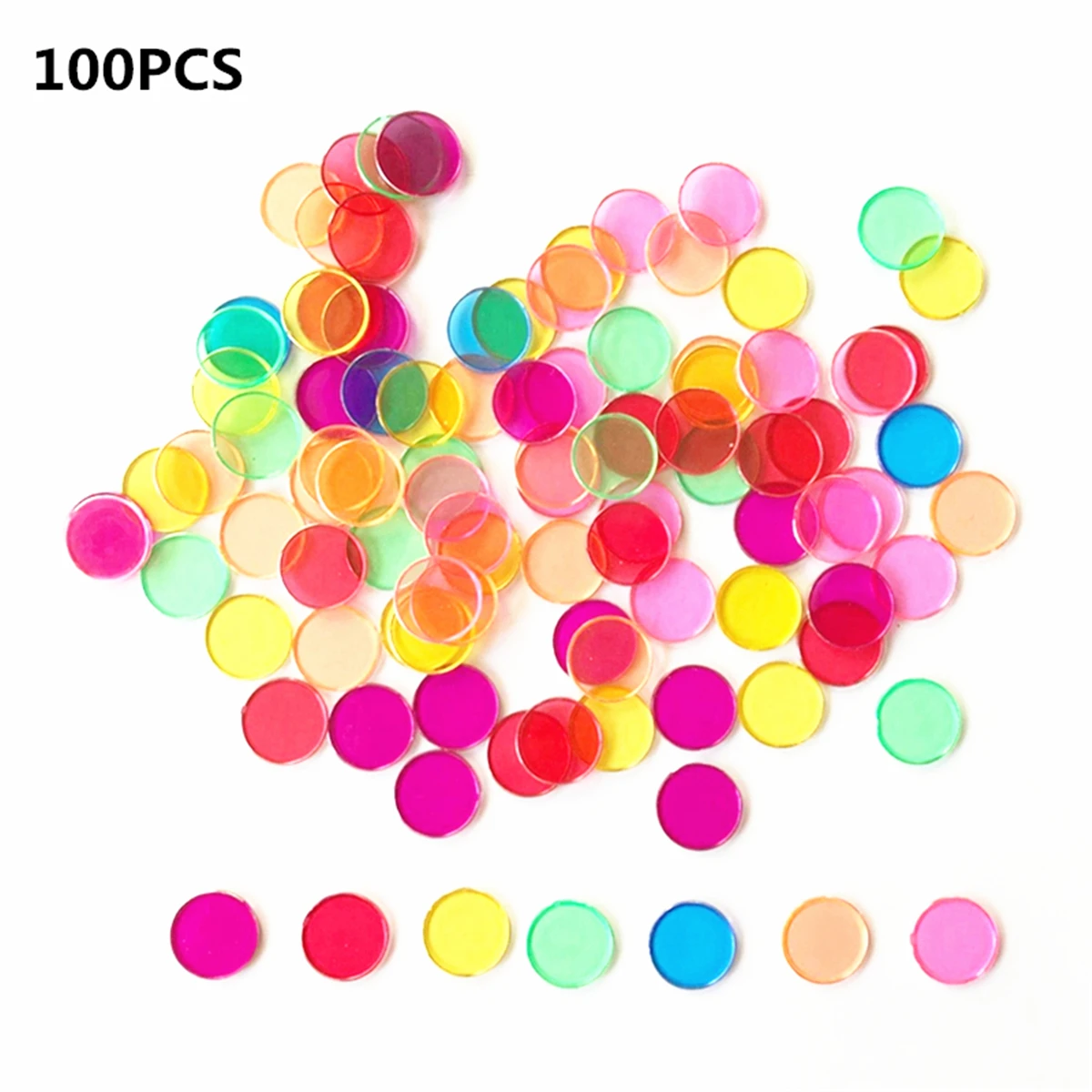 【Time-limited Promotion】Montessori Learning Toys Magnetic Stick Wand Set With Transparent Color Counting Chips With Metal Loop