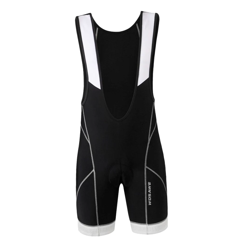Men's Professional 3D Padded Cycling Bib Shorts MTB Bicycle Bike Braces Pants S-XXL Black