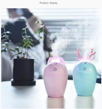 

120ml Air Humidifier Aroma Diffuser with LED Night Light Ultrasonic Mist Maker for Home Car USB Aromatherapy Humidifiers