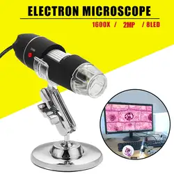 2MP 1600X цифровой 8LED микроскоп ручной биологический эндоскоп видения камеры