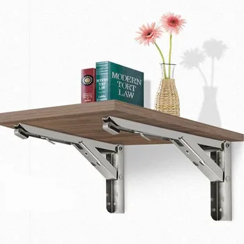 

2PCS Triangle Folding Angle Bracket Heavy Support Adjustable Wall Mounted Bench Table Shelf Bracket Furniture Hardware