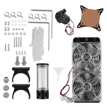 

DIY PC Water Cooling Kit Computer Graphics Card Water Cooling Head + 240MM Aluminum Water Row + 140MM Cylindrical Water Tank