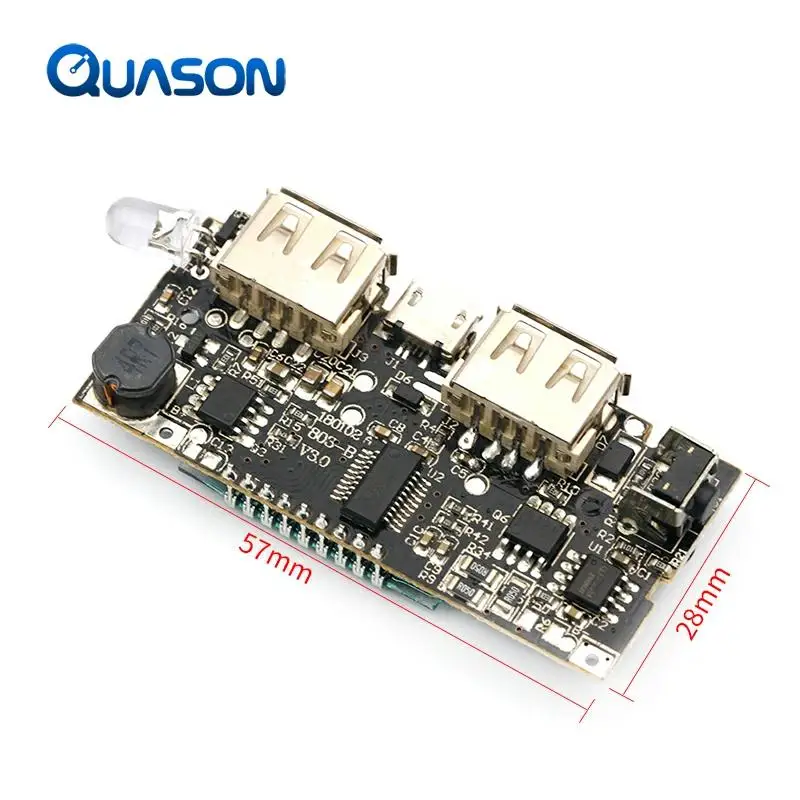 Double USB 18650 chargeur de batterie PCB Module d'alimentation 5V 1A 2.1A Mobile batterie externe accessoires pour téléphone bricolage LED LCD Module conseil ► Photo 2/6