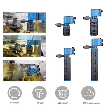 

For Aquarium Water Pump 4 in 1 Aquarium Fish Tank Filter Air Oxygen Increase Aquarium Internal Filter Aquarium Pump Wave Maker