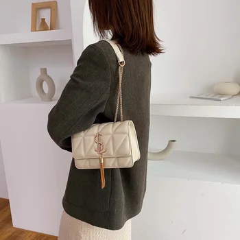 

Textured Lingge small bag female bag 2020 new Korean version of the wild Sen Xiaoxiang style fashion crossbody bag