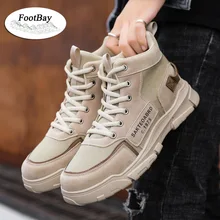 

Fashion Luxury Leather Men Boots Platform Man Shoes High Quality Casual Sneakers Black Brown Men Autumn Shoes 2021