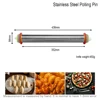 Adjustable Stainless Steel Rolling Pin Dough Mat Dough Roller 4 Removable Adjustable Thickness Rings Pizza Pastry Pie Baking New ► Photo 2/6