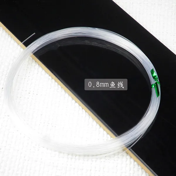 1 Roll 0.4 0.5 0.6 0.7 0.8 1mm Stong DIY Crystal Beading Cord Line Clear Beading String Wire for Hanging Pendant Jewelry Making - Цвет: Dia 0.8mm (18 Meter)