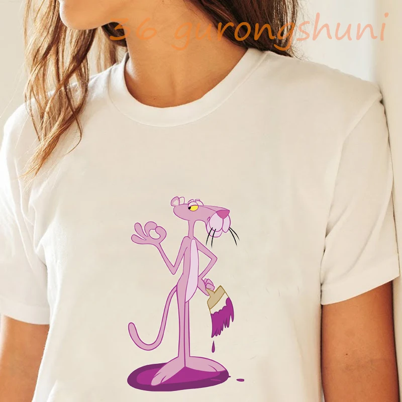 

harry styles pink panther tshirt graphic tee tops letter print cute anime cartoon goth t shirt women clothes harajuku shirts