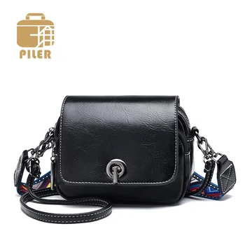 

Piler 2019 Small Leather Shoulder Bag Elegant Crossbody Bags for Women Solid Color Girls Messenger Bag Luxury Designer Handbags