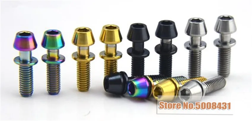 M4 x15mm титановые болты для Ritchey C260 велосипедный шток конус Шестигранная розетка с пленкой M6 Ti болты винты Ti крепеж