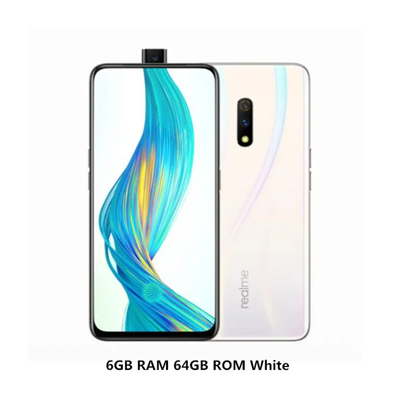 Мобильный телефон Realme X 6,5" Android 9,0 2340X1080 48.0MP отпечаток пальца Snapdragon 710 4G LTE - Цвет: 6GB 64GB White
