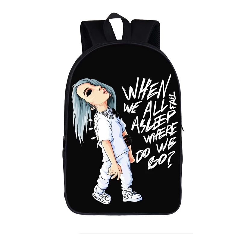 Высокое качество Billie Eilish рюкзак для студентов школьные сумки для мальчиков и девочек рюкзак с крутым рисунком для подростков детские школьные сумки подарки