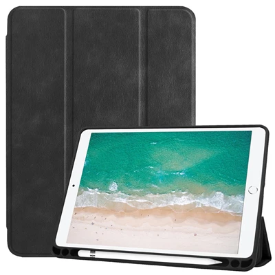 Чехол для планшета для iPad 9,7 / выпуска умный кожаный термополиуретановый чехол с фиксацией в вертикальном положении крышка высокого качества Лидер продаж S30 - Цвет: Черный