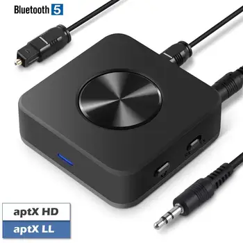 

Bluetooth 5.0 Aptx HD Low Latency RCA SPDIF Optical Toslink Aux 3.5mm Transmitter Receiver Wireless Stereo Audio TV Adapter